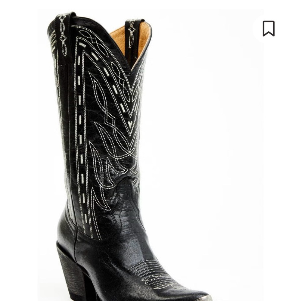 Idyllwind Black Western Boot with White Stitching